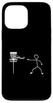 Coque pour iPhone 13 Pro Max Disque Golf Player Sports Lover Funny Stickman Jeu de plein air