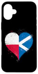 iPhone 16 Plus Heart for Half Polish Half Scottish A Poland Scotland Flag Case