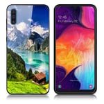 Samsung Fantasy Galaxy A50 kuoret - Green Hill -mökki Monivärinen