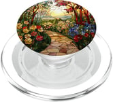 Colorful Flower Garden Pathway PopSocket PopSockets PopGrip for MagSafe