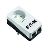 Eaton Multiprise/Parafoudre - Protection Box 1 Tel@ - PB1TF - 1 prise FR + 1 prise téléphonique - Blanc & Noir