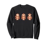 Three Wise Monkeys Three Monkeys Sweatshirt