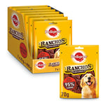 Pedigree Ranchos Snack pour Chien, saveur Viande (Lot de 7 x 70 g)