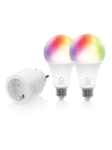 Deltaco Startsett med smartplugg og 2x RGB LED-lys