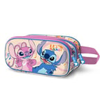 Disney Lilo et Stitch Dance-Trousse 3D Double, Rose, 22 x 9,5 cm