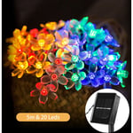 Guirlande lumineuse solaire pour fête de Noël, jardin, extérieur, étanche, éclairage de pelouse, décoration, lampes à fleurs à led