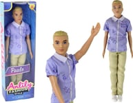 Leantoys Baby Doll Boy Paulo Skjorta Blont Hår