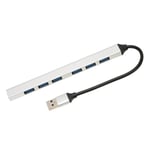 USB 3.0 -keskitin 7 porttia 5Gbps nopea lähetys alumiiniseoksesta monikäyttöinen USB-jakaja PC-pöytätietokoneeseen