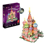 Puzzle 3D - San Basilio LED | Maquette A Construire | Puzzle 3D Adulte Et Puzzle 3D Enfant | Puzzle Enfant 8 Ans | Maquette Jouet Enfant | 224 Pièces