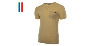 T shirt manches courtes lebram poche grand ballon sable   beige