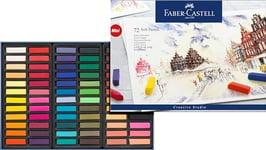 Faber-Castell Creative Studio Soft Pastels Mini, Multicoloured, Cardboard Wallet Of 72, For Art, Craft, Drawing, Sketching, Home, School, University, Colouring