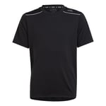 adidas Garçon AEROREADY Tee, Black/Silver Metallic, 15-16 Years