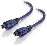 C2G 80324 2M Velocity TOSLINK Optical Audio Digital Cable Suitable for JBL, LG, SONOS, Samsung, Sony, Philips, Bose Sound Bar, HDTV, PS4, Xbox, Surround Sound, Home Theater and more