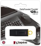 Kingston DataTraveler Exodia 128GB USB 3.2 Flash Stick Pen Memory Drive - Black