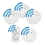 Hispec 10 Year Sealed Wireless RF Pro Heat, Carbon Monoxide, 3x Smoke Alarm Kit