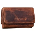 STILORD 'Jean' Étui Porte Clés Cuir Grand Vintage Pochette Clefs Petit Porte Feuille Porte-Clefs Maison Porte Carte Anti RFID Bourse Cuir Véritable, Couleur:Kara - Cognac