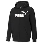 Puma Veste Sweat Homme - Ess Big Logo Fz Hoodie, Capuche, Zip, Coton Mélangé Bleu S (Small)