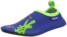 Playshoes Barefoot Aqua Socks with UV Protection Crocodile Water Shoes, Blue Marine 11, 10.5 UK Child