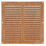 Amig - Grille de ventilation carrée en Aluminium | Grilles d'aération pour sortie d'air | Idéal pour plafond de cuisine et de salle de bain | Dimensions : 200 x 200 mm | Couleur: Bois