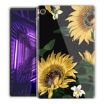 Yoedge Case Compatible for Lenovo Tab M10 FHD Plus-Cover Silicone Soft Clear with Design Print Cute Pattern Antiurto Shockproof Back Protective Tablet Cases for Lenovo Tab M10 FHD Plus, Sunflower
