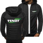 Men's Sweatshirt Jacket Zip Hoodie - 3D Fendt Casual Unisex Long Sleeve Cardigan Hooded Tops Spring and Autumn Sweater Jacket - Teen，Black，3XL