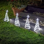 Christmas Garden Tree Lights Decorations LED Stake Lighting Outdoor Decor White