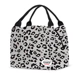 AOSBOS Sac Isotherme Repas Grand Lunch Bag à Main 8,5 Litres Fourre-tout Sacs Déjeuner pour Femme Fille Maman, Style Moderne, Motif Léopard