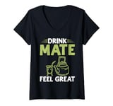 Womens Drink Mate Feel Great Mate V-Neck T-Shirt