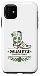 Coque pour iPhone 11 Dallas Green Cowboy Trèfle pour la Saint-Patrick