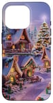 Coque pour iPhone 16 Pro Village Enneigé Hiver Neige Noël Modèle Flocons De Neige