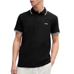 BOSS Mens Polo Shirt Polo Shirt Short Sleeve Top Black M