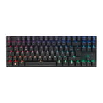 CHERRY MX 8.2 TKL Wireless, Clavier de Jeu sans Fil sans Pavé Numérique, Disposition Allemande (QWERTZ), Bluetooth, 2,4 GHz & Câble, MX2A Red Switches, Noir