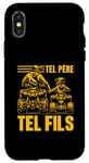 Coque pour iPhone X/XS Tel père tel fils accessoire quad motocross humour