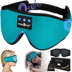 MUSICOZY Bluetooth Sleep Mask,Upgraded 3D Sleep Headphones Eye Mask with Headphones for Men & Women,Wireless Music Sleep Mask Sleeping Headphones for Travel/Nap/Yoga/Meditation/Night