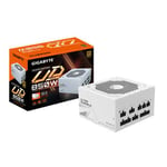 Gigabyte UD850GM PG5 WHITE 850W 80 PLUS Gold Rated PCIe 5.0 Fully Modular ATX Power Supply - GP-UD850GM PG5W GUK1