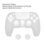 JIA Lot de 2 étui de protection en silicone ergonomique pour manette PS5 Blanc