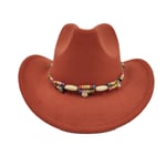 Fedora Solid Color Cowboy Hat Roll Brim Sticky Hat Syksy- ja talvihattu naisille Miesten ulkoilu jazz-hattu Länsi-Cowboy-hattu