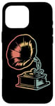 Coque pour iPhone 16 Pro Max Tourne-disque Oldschool Vintage Phonograph Gramophone