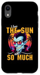 iPhone XR I Love The Sun Funny Vampire Sunglasses Tropical Sunset Vibe Case