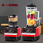 Food Processor Blender 2L 650ML Jug Smoothie Maker Mixer Spice Coffee Grinder