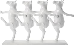 Kare Design Deco Figurine Dancing Cows, White, Animal Sculpture, Room Decor, Home Decor for Living Room, Bedroom, Hallway, Childrens Room, 23x40x7 cm (H/W/D)