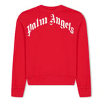 Palm Angels Boys Boy's Juniors Classic Over Logo Crewneck Sweatshirt in red white material_cotton - Size 6Y