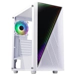 X= Infinity White ARGB ATX Tempered Glass Esports PC Gaming Case