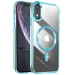 Avizar Coque  pour iPhone XR Dos Cristal Color Bleu