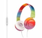 Roxel RX110 LGBT Rainbow Lightweight Wired Foldable Headphones with Mic