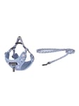 Dogness walking set leash+harness for dog (light blue)