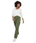 Joe Browns Womens Woven Multipocket Cargo Trousers Casual Pants, Khaki, 14 UK