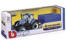 BURAGO Tractor 1:32 w/trailer New Holland T7.315 ass