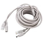 10M/393.7Ft Câble Ethernet Cable Camera De Surveillance Port Rj45, Câble Dc Ethernet Cctv, Câble D'Extension D'Alimentation Pour Caméras Ip Nvr Système Connecteurs Dc[YIN144554]