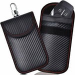 Sjqka - Etui Anti rfid Clé Voiture Signal Blocage Faraday Pochette Sac, Lot de 2 Pochettes Blocage Signal rfid pour Clé Voiture, Étui de Protection